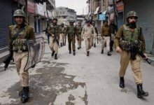 Jammu Police security foot patrol
