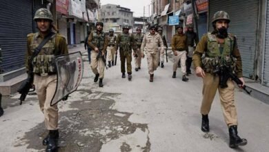 Jammu Police security foot patrol