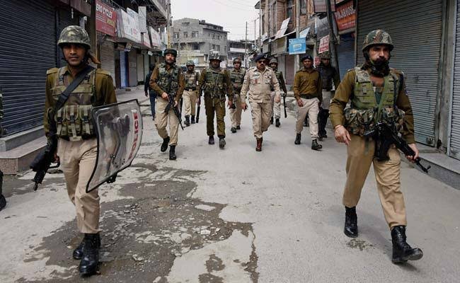 Jammu Police security foot patrol