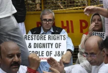 Omar Protest Statement National Conference BJP