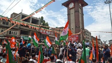 Srinagar Protest security deployment in Lal Chowk